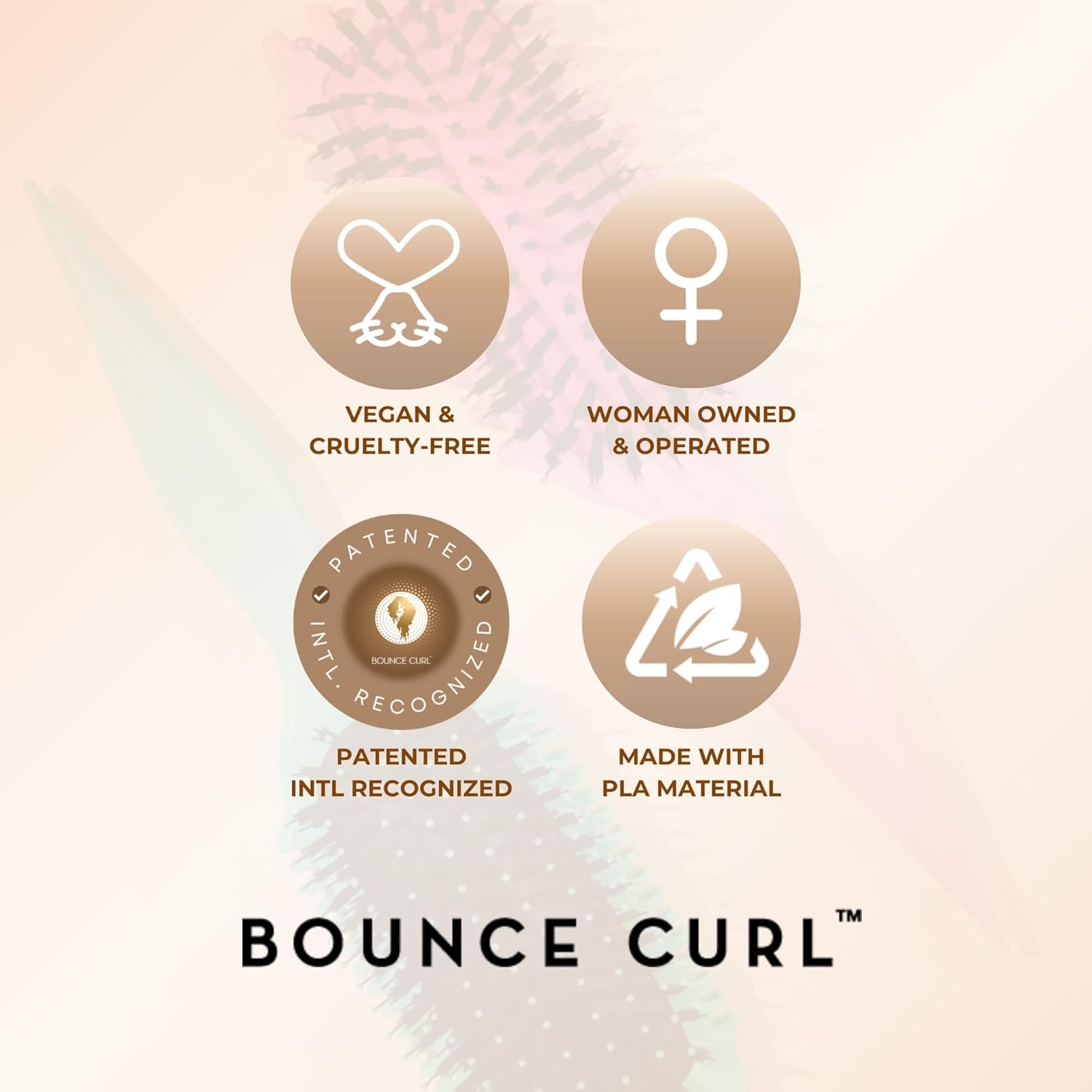 Bounce Curl Define EdgeLift Brush, 5-in-1 Tool for Effortlessly Defined Curls, Waves & Coils, Reduces Frizz - Teal