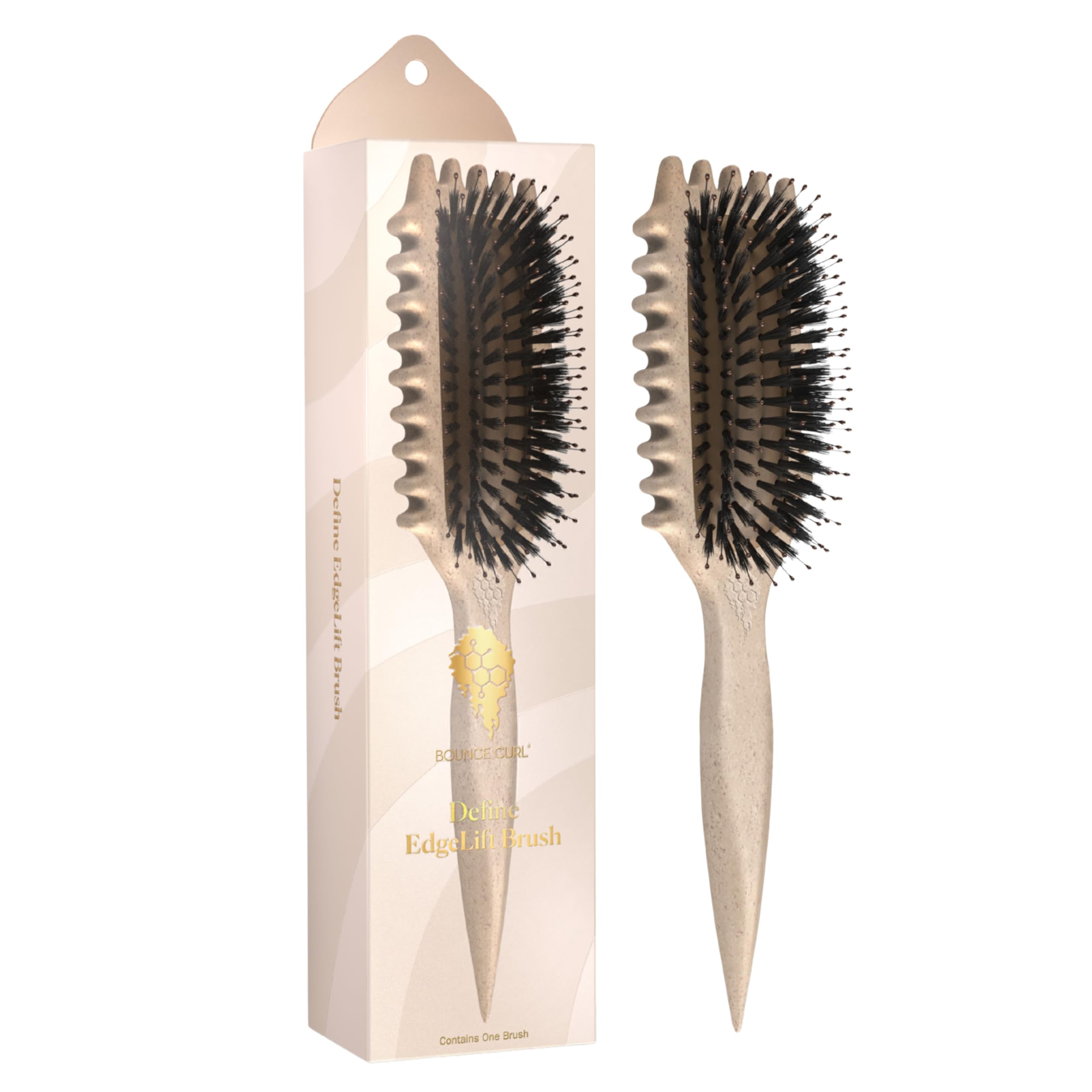 Bounce Curl Define EdgeLift Brush, 5-in-1 Tool for Effortlessly Defined Curls, Waves & Coils, Reduces Frizz - Teal