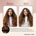 Bounce Curl Define EdgeLift Brush, 5-in-1 Tool for Effortlessly Defined Curls, Waves & Coils, Reduces Frizz - Teal